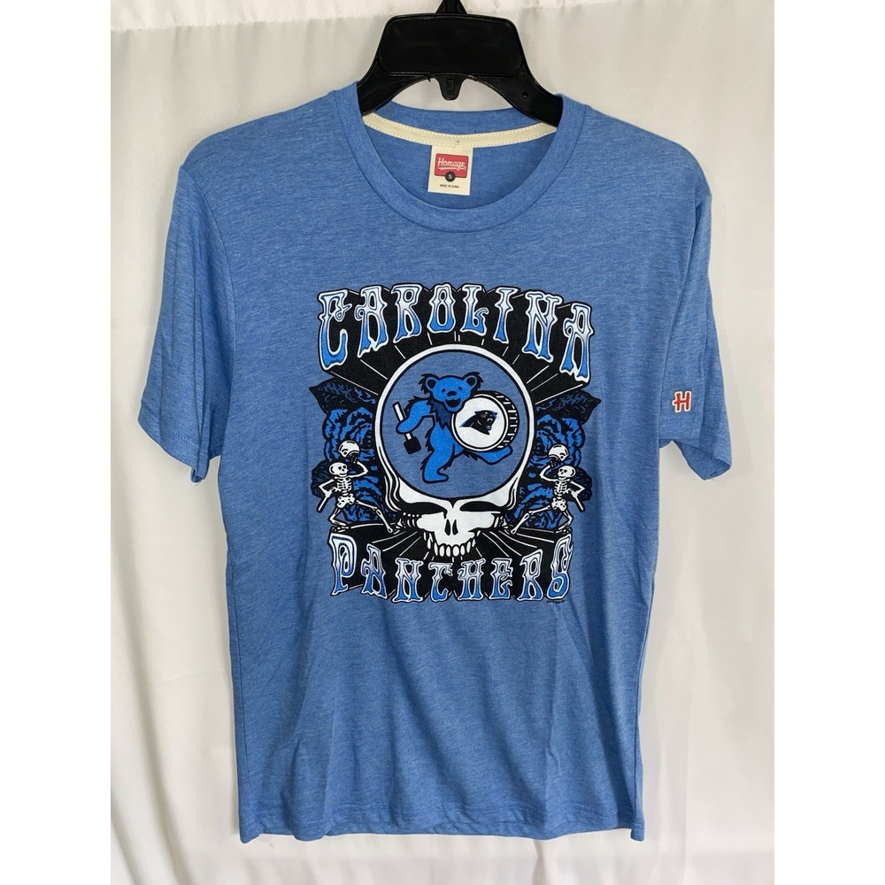 Homage‎ Carolina Panthers The Grateful Dead T Shirt Small NWOT